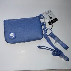 NWT GeckoBrands off blue ID CASE WITH LANYARD & wristlet key holder